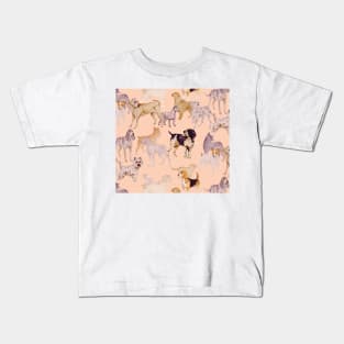 Dog and Pastel Color Kids T-Shirt